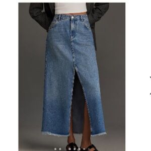 Anthropologie Pilcro Denim Madi Slit Skirt